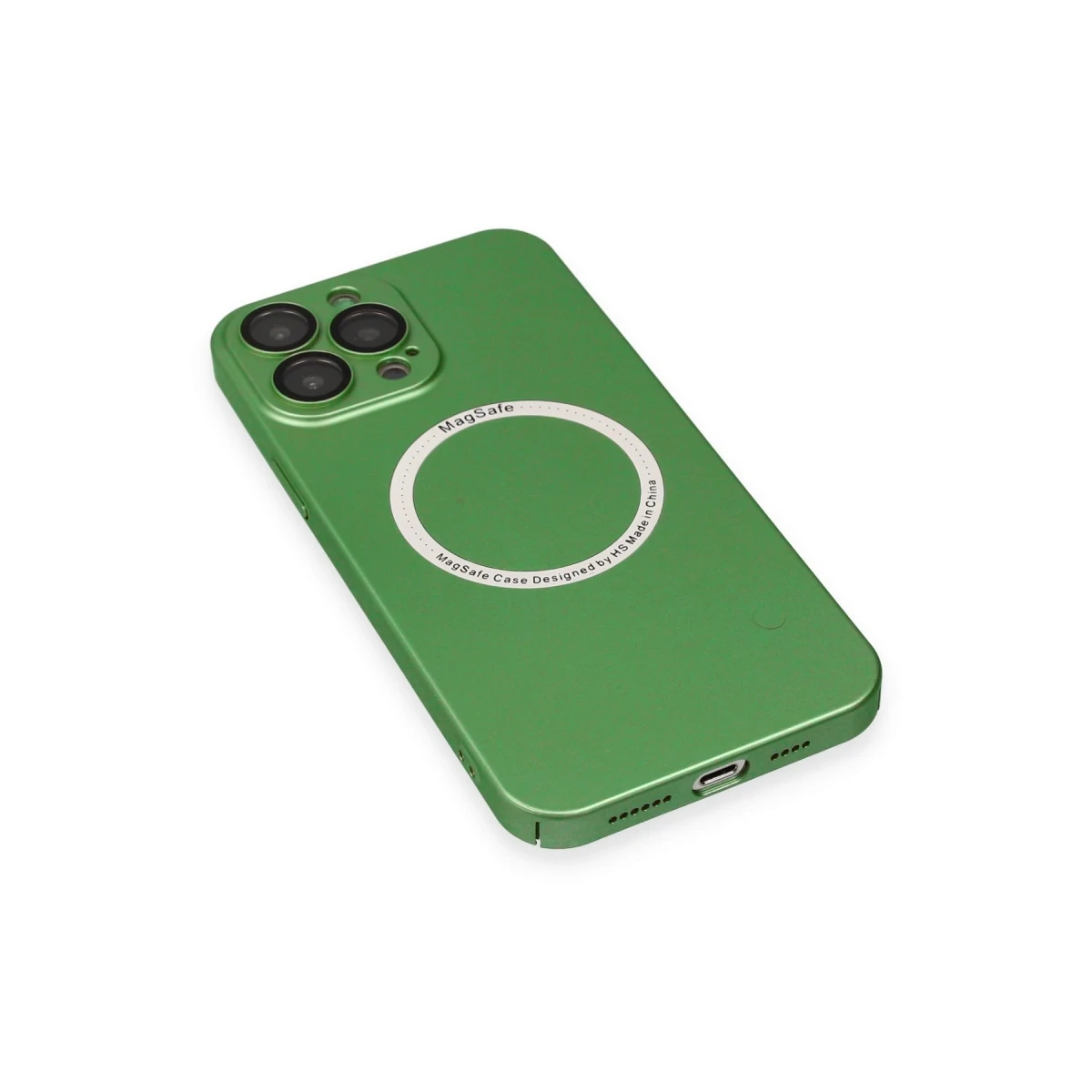 Apple iPhone 13 Pro Kılıf Jack Magneticsafe Lens Silikon - Yeşil
