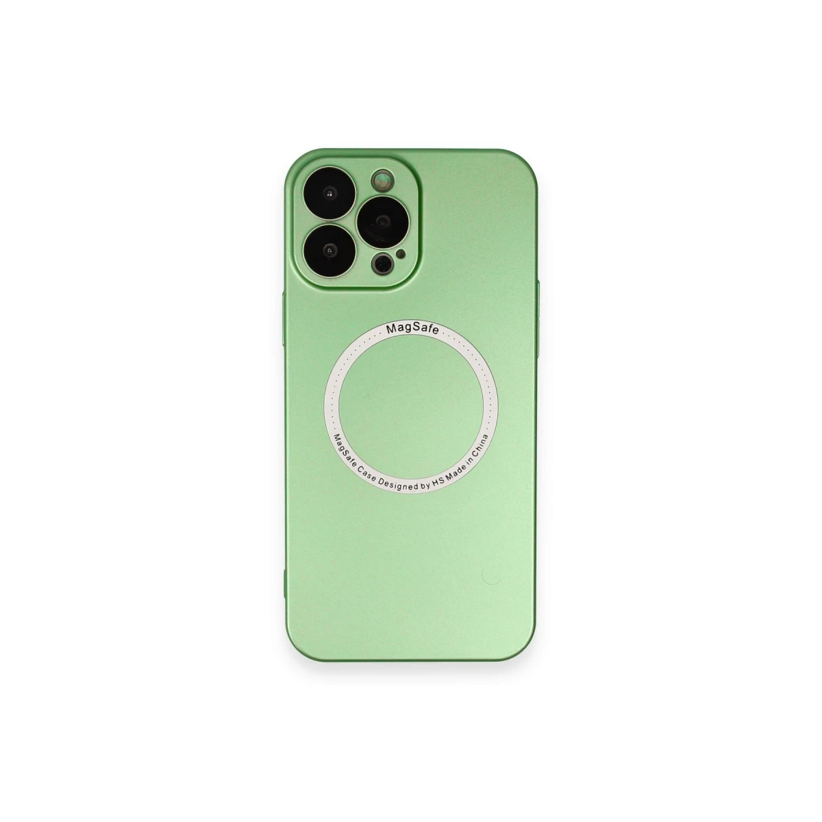 Apple iPhone 13 Pro Kılıf Jack Magneticsafe Lens Silikon - Yeşil
