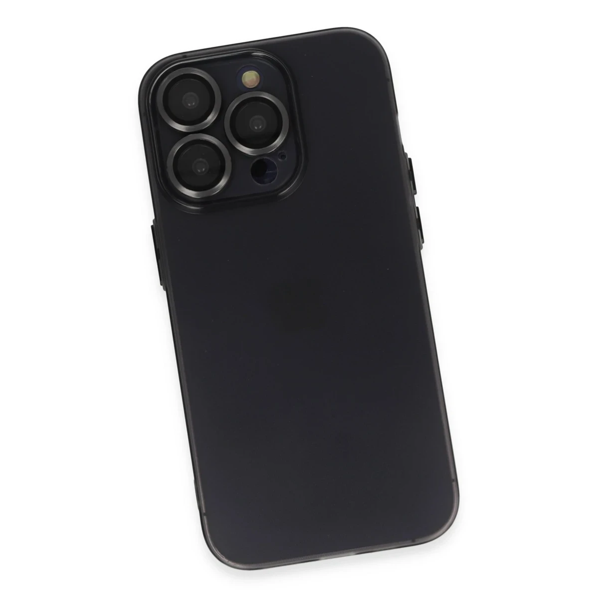 Apple iPhone 13 Pro Kılıf Luko Lens Silikon - Siyah