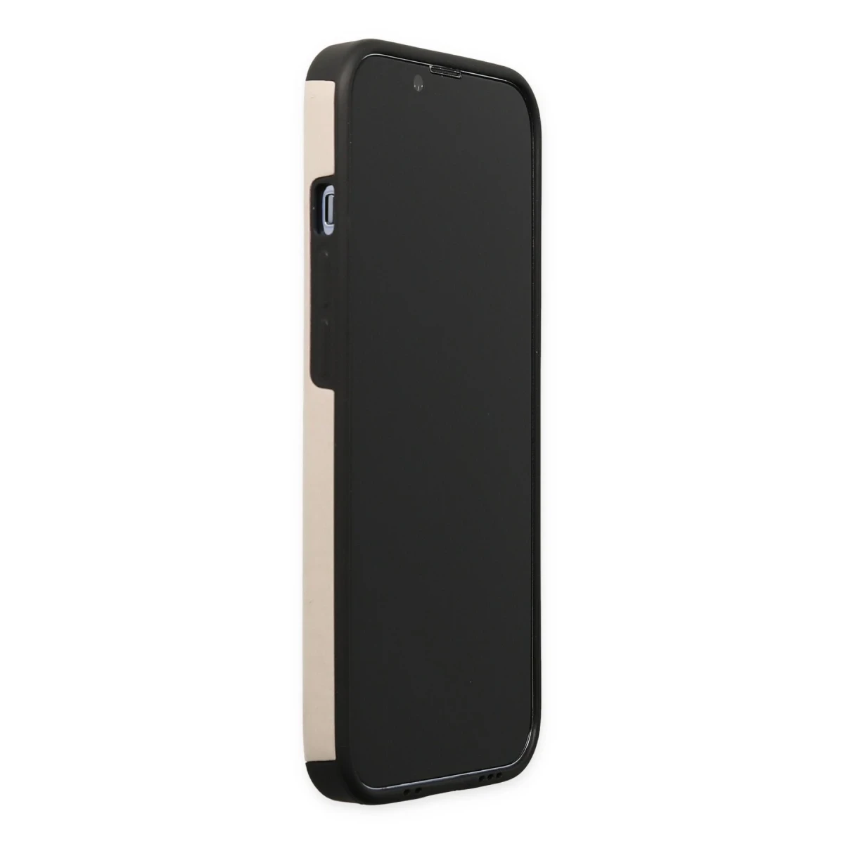 Apple iPhone 13 Pro Kılıf Mega Standlı Silikon - Gold