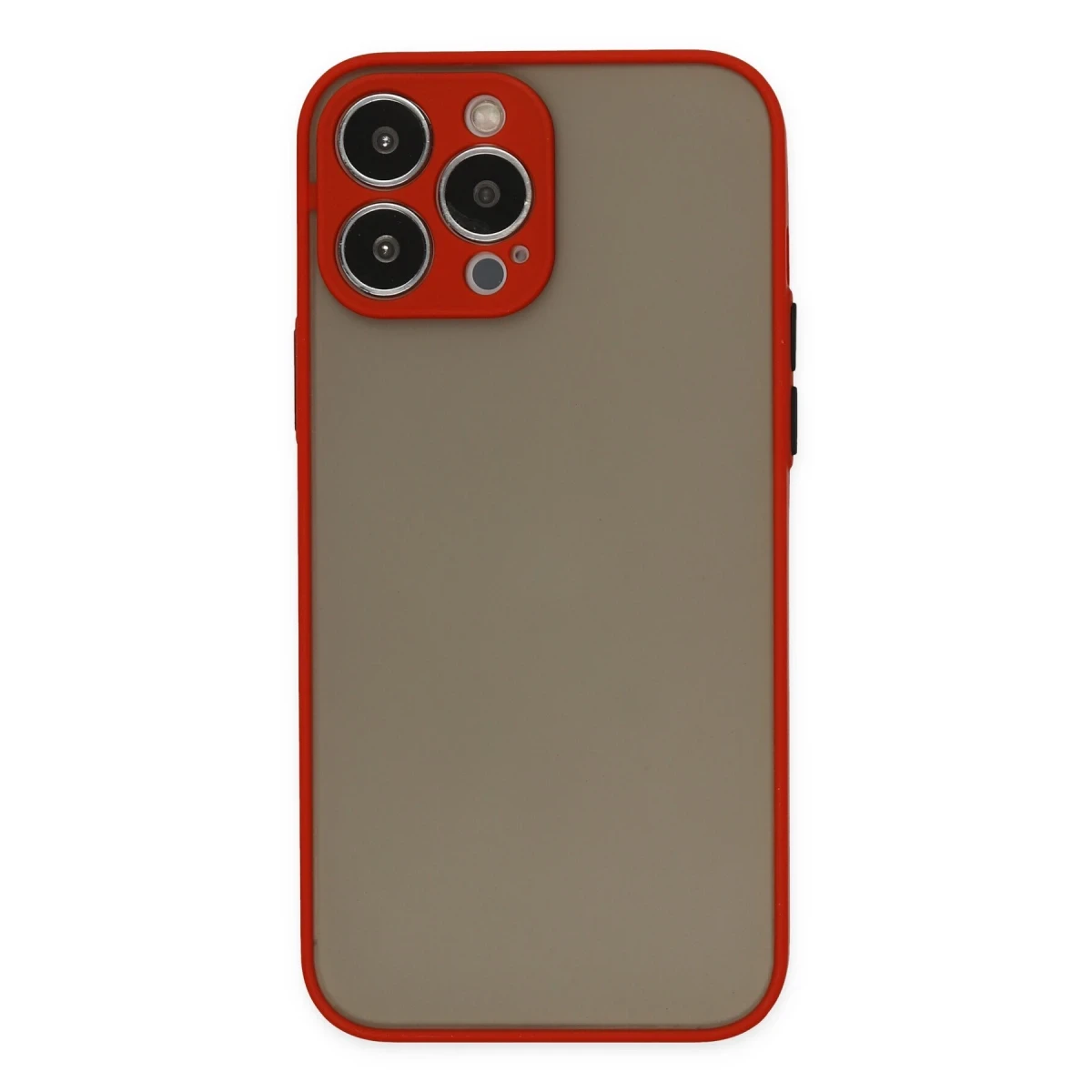 Apple iPhone 13 Pro Kılıf Montreal Silikon Kapak - Kırmızı