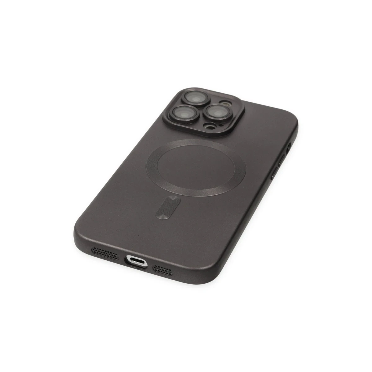 Apple iPhone 13 Pro Kılıf Moshi Lens Magneticsafe Silikon - Füme