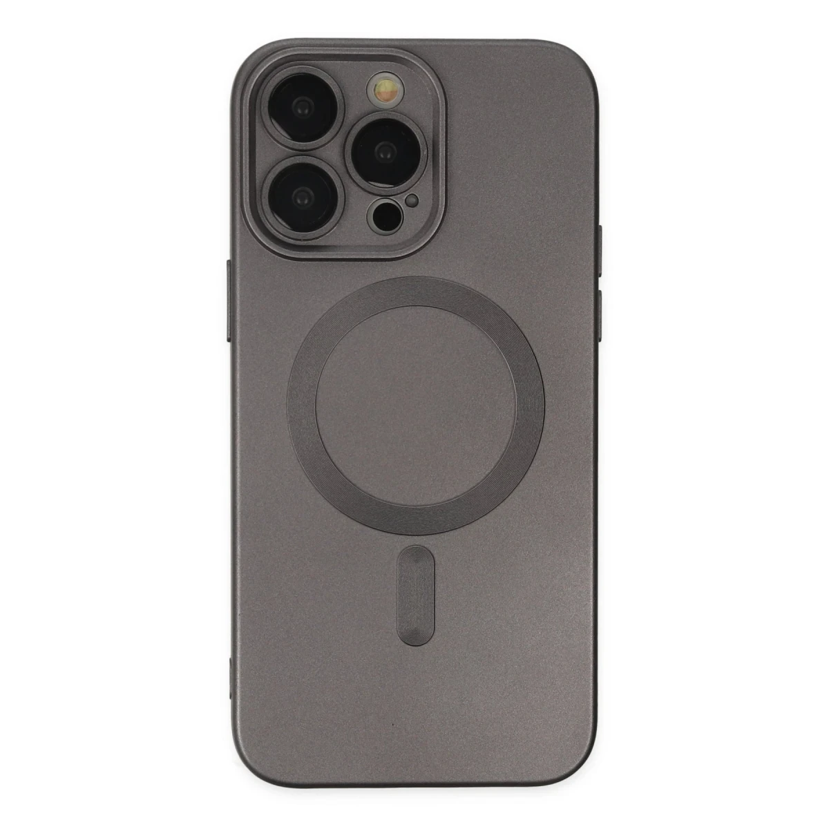 Apple iPhone 13 Pro Kılıf Moshi Lens Magneticsafe Silikon - Füme