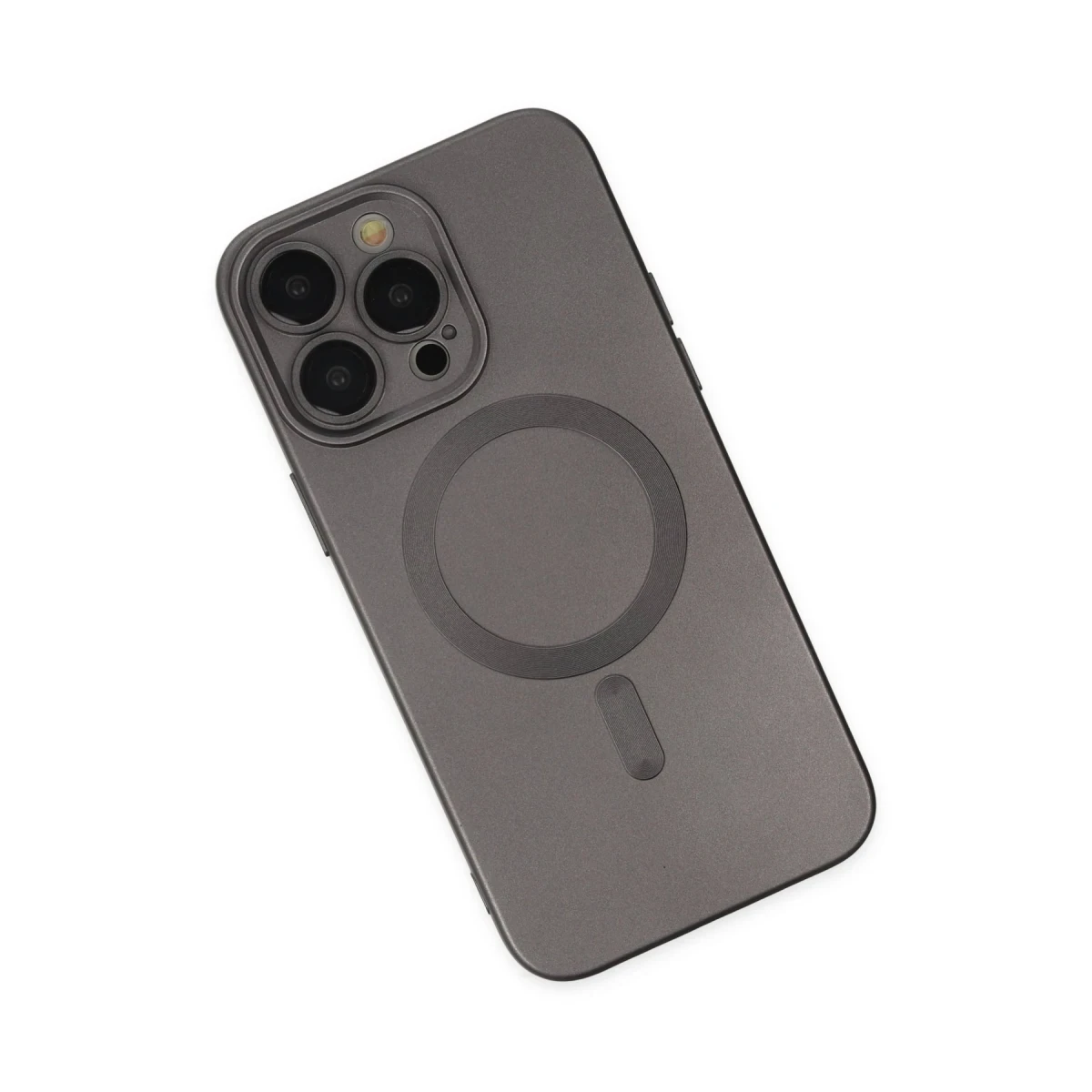 Apple iPhone 13 Pro Kılıf Moshi Lens Magneticsafe Silikon - Füme
