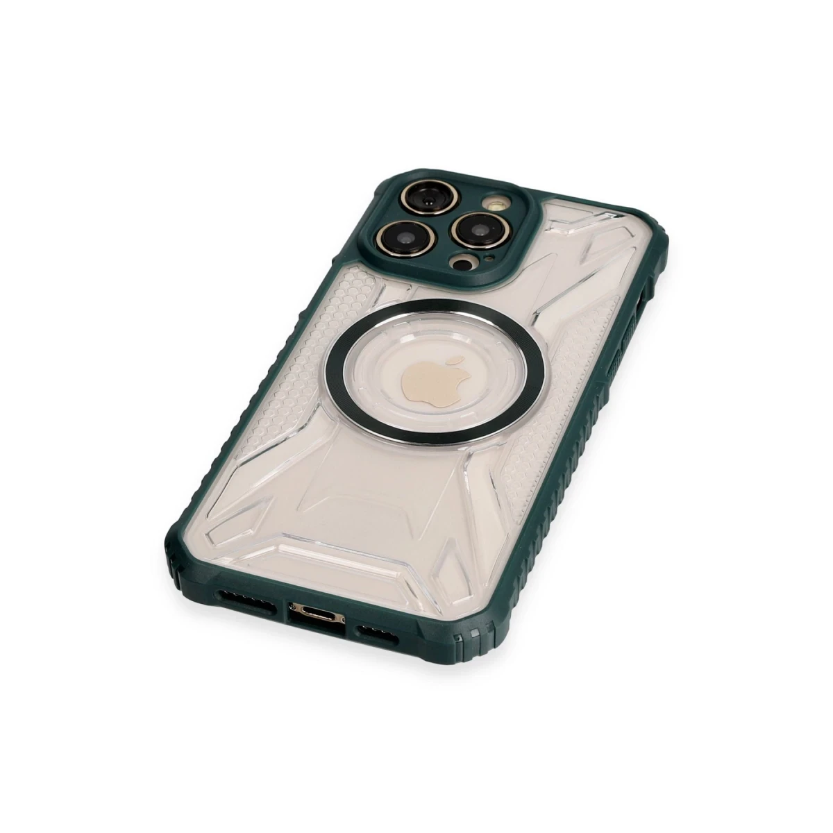 Apple iPhone 13 Pro Kılıf Prag Magneticsafe Kapak - Koyu Yeşil