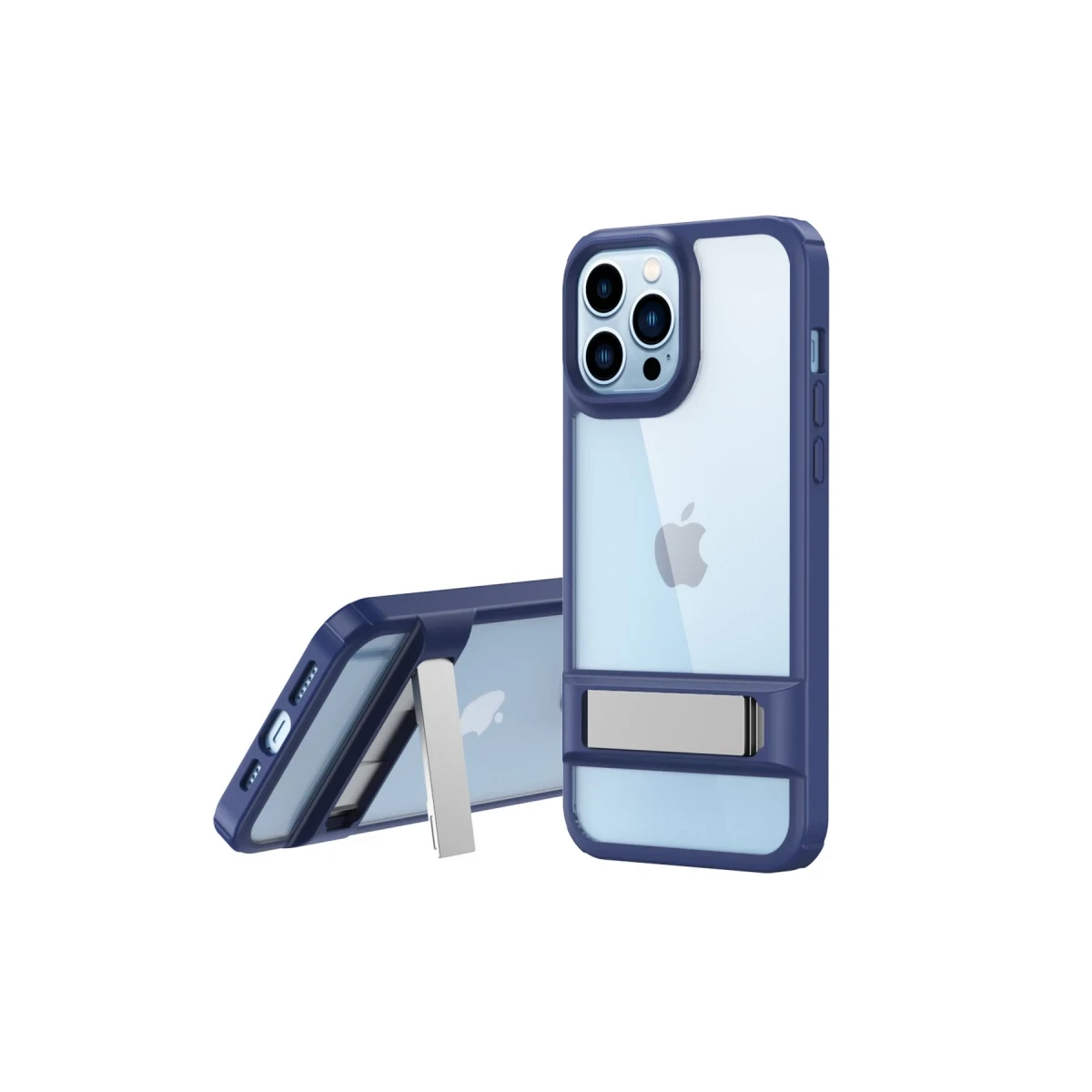 Apple iPhone 13 Pro Kılıf Rolet Stand Kapak - Lacivert