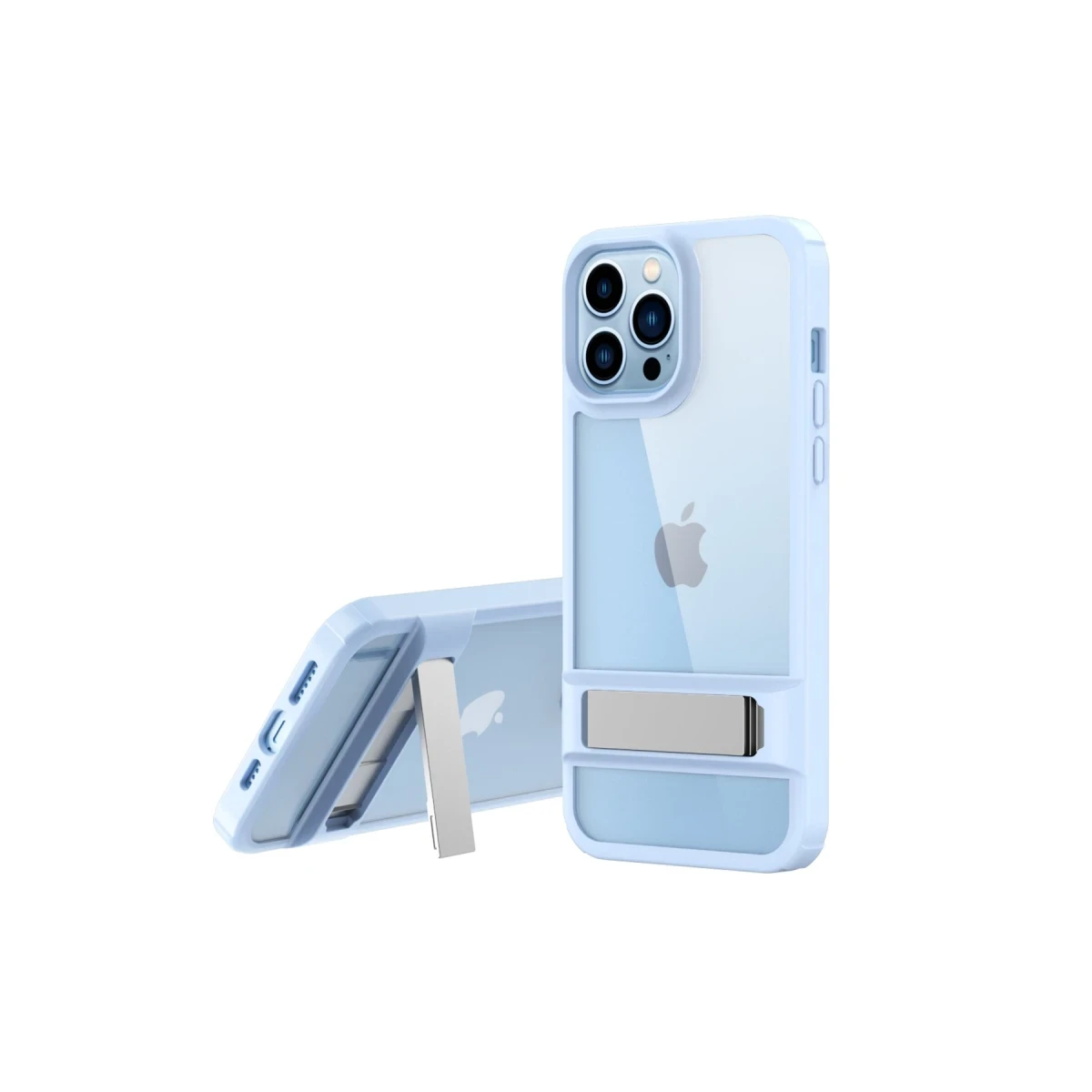 Apple iPhone 13 Pro Kılıf Rolet Stand Kapak - Sierra Blue