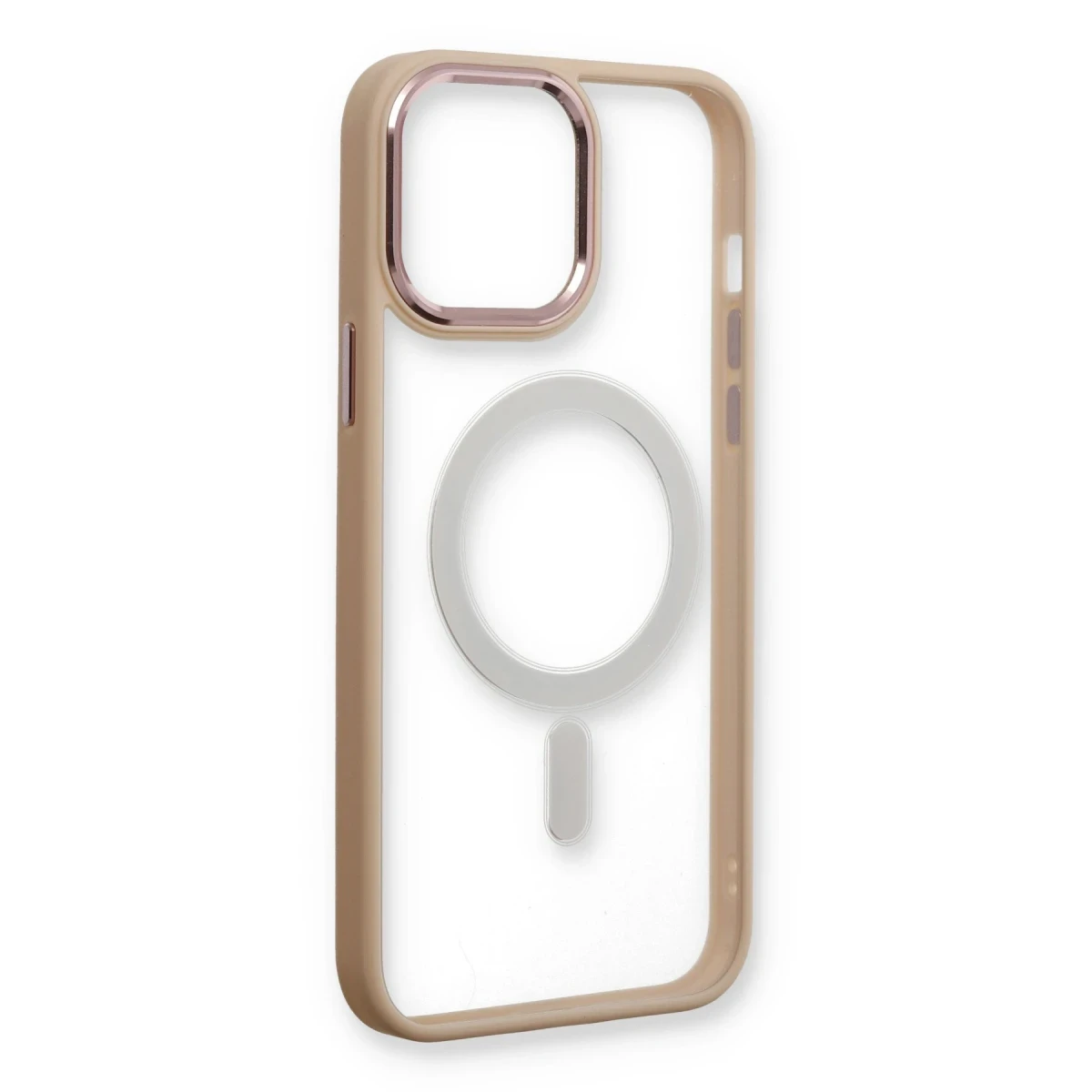 Apple iPhone 13 Pro Kılıf Room Magneticsafe Silikon - Pudra