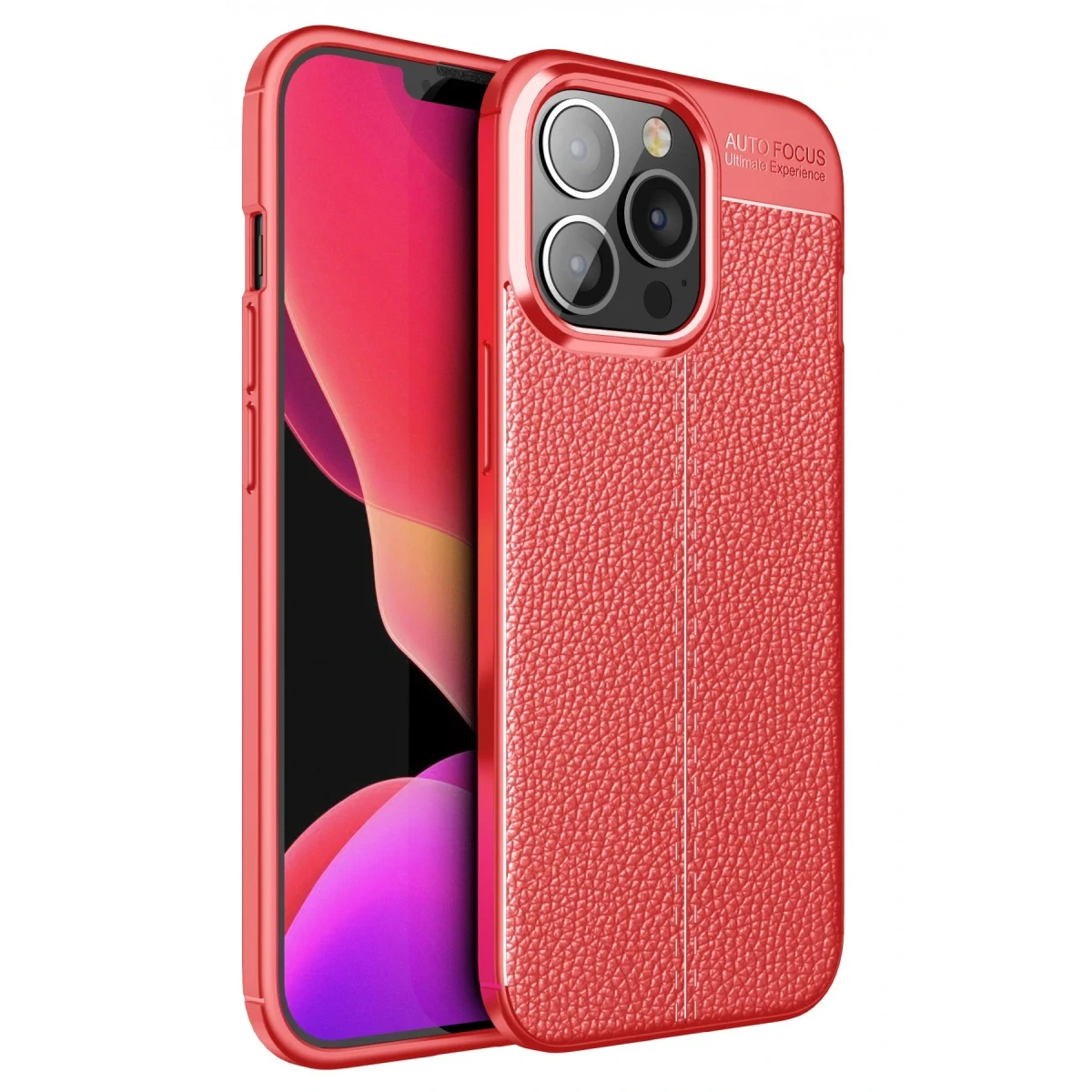 Apple iPhone 13 Pro Max Kılıf Auto Focus Kapak - Kırmızı