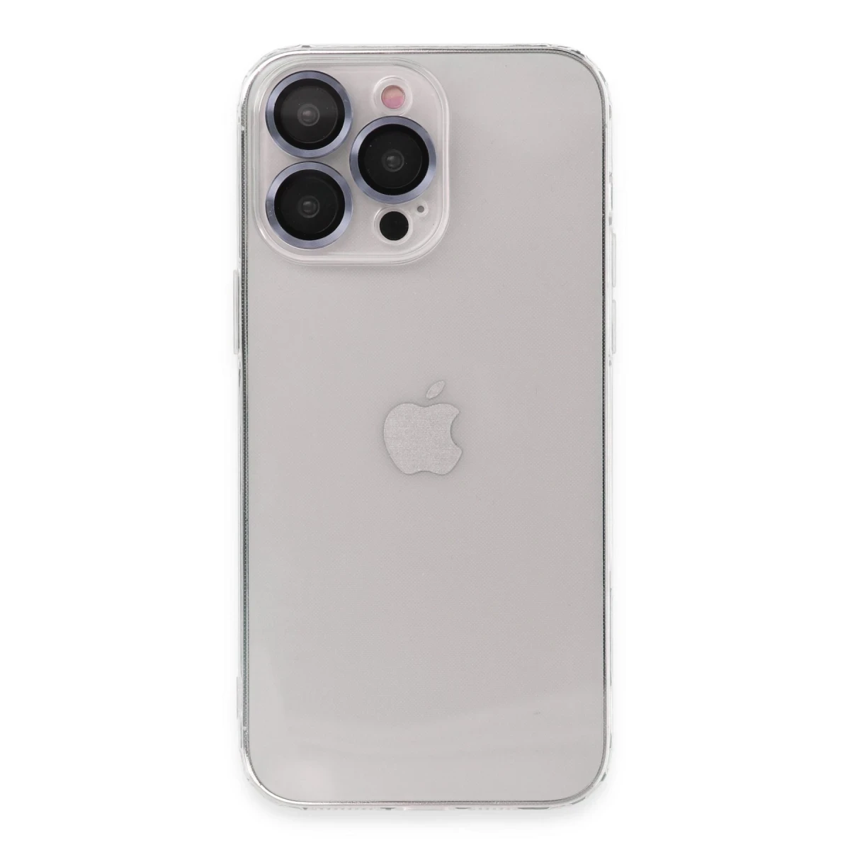 Apple iPhone 13 Pro Max Kılıf Luko Lens Silikon - Sierra Blue