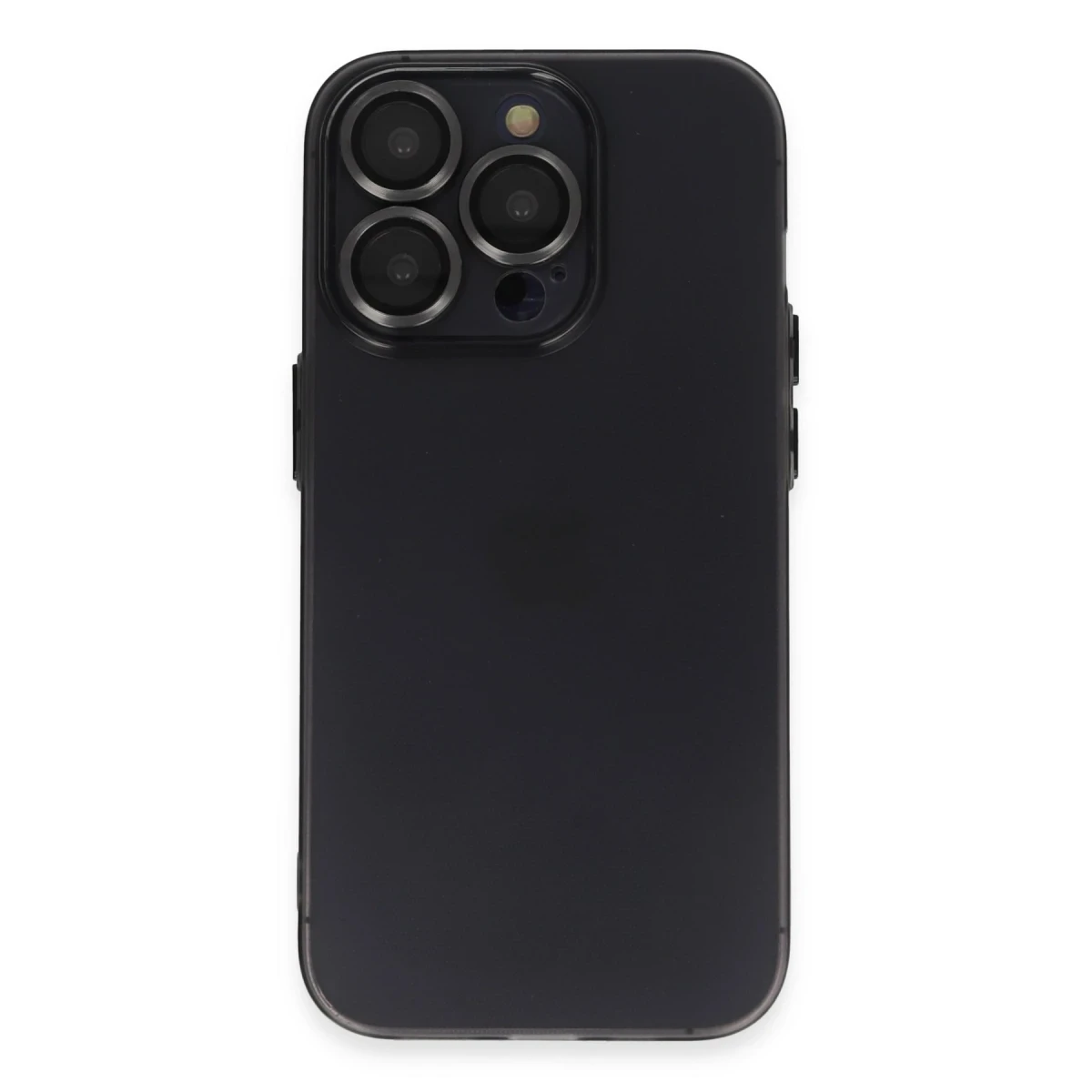 Apple iPhone 13 Pro Max Kılıf Luko Lens Silikon - Siyah