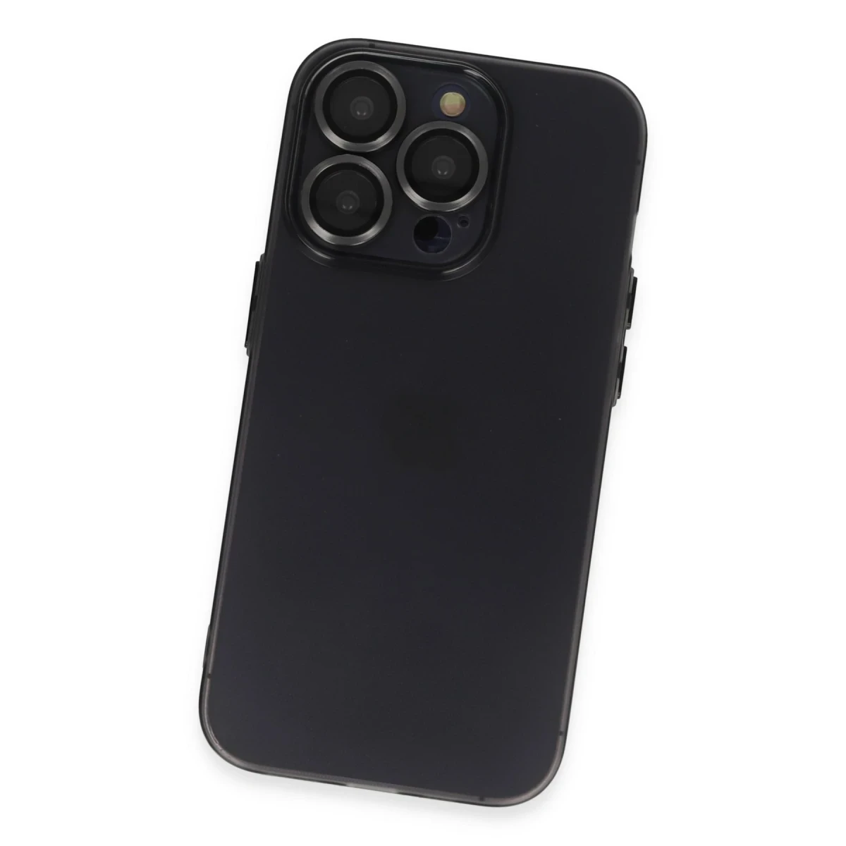 Apple iPhone 13 Pro Max Kılıf Luko Lens Silikon - Siyah