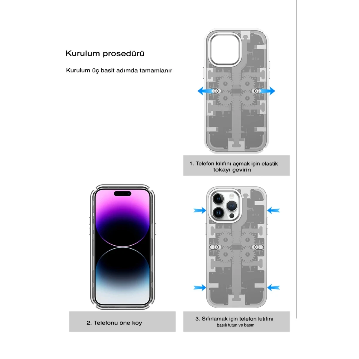 Apple iPhone 13 Pro Max Kılıf Mekanik Bumper Kapak - Yeşil