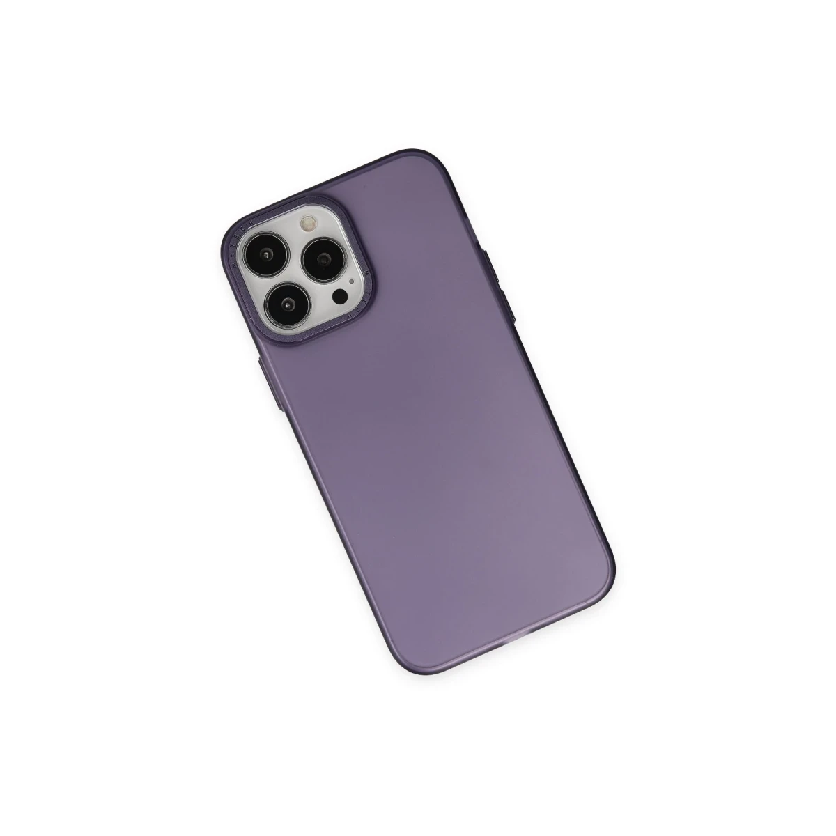 Apple iPhone 13 Pro Max Kılıf Modos Metal Kapak - Derin Mor