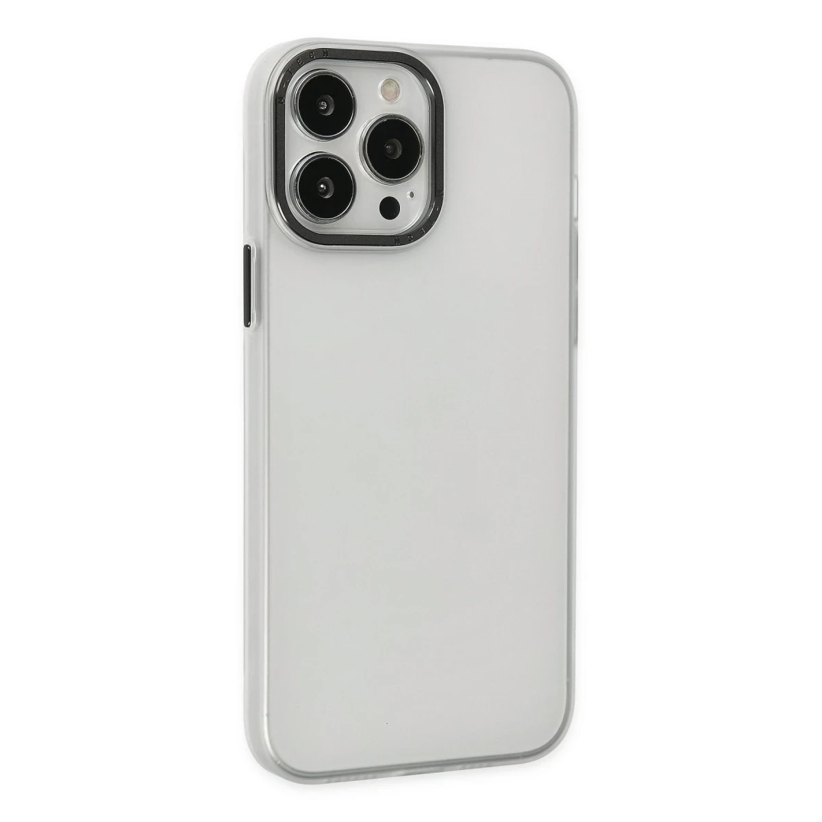 Apple iPhone 13 Pro Max Kılıf Modos Metal Kapak - Şeffaf