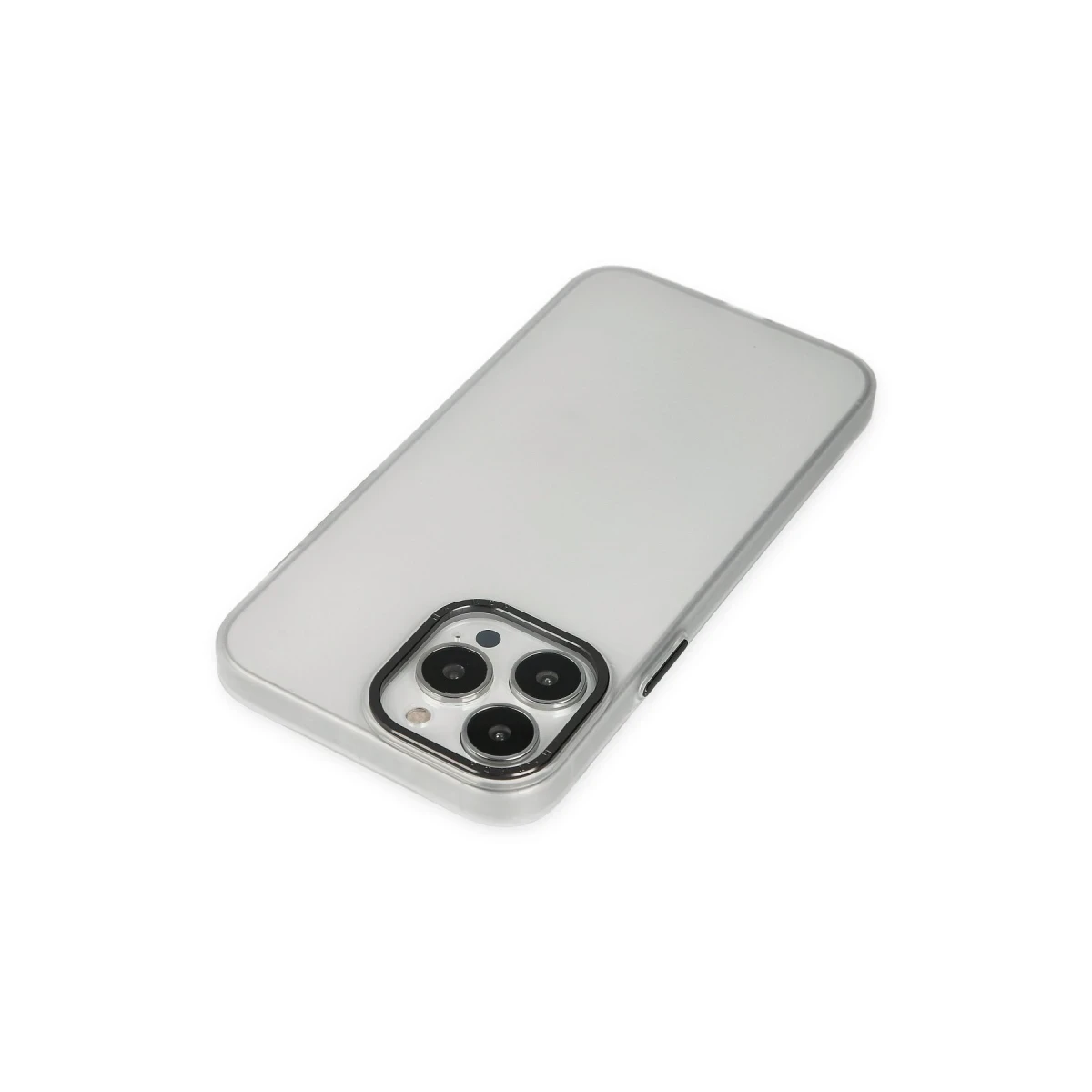 Apple iPhone 13 Pro Max Kılıf Modos Metal Kapak - Şeffaf