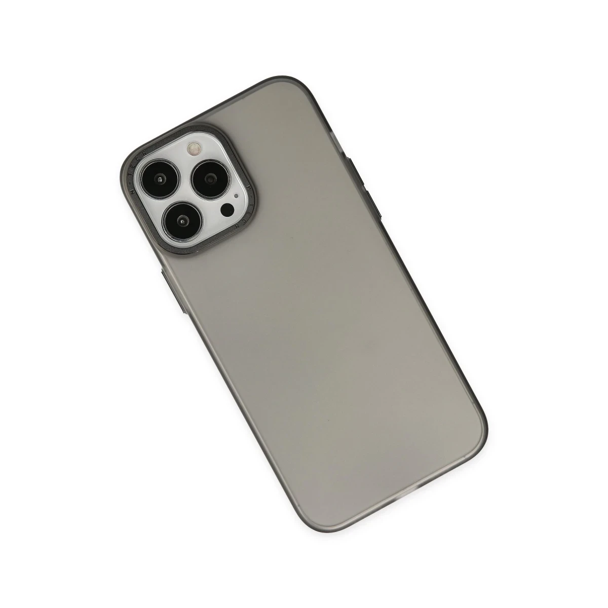 Apple iPhone 13 Pro Max Kılıf Modos Metal Kapak - Siyah
