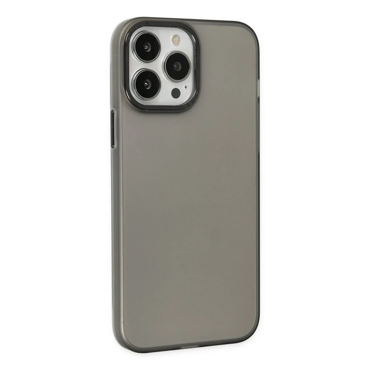 Apple iPhone 13 Pro Max Kılıf Modos Metal Kapak - Siyah