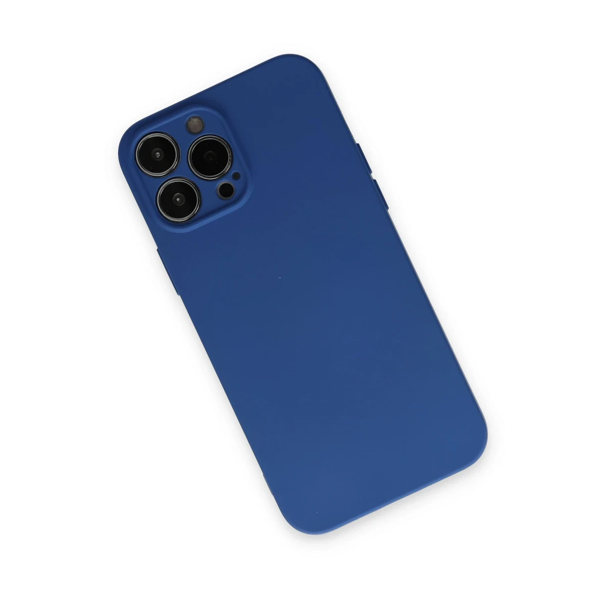 Apple iPhone 13 Pro Max Kılıf Nano içi Kadife Silikon - Lacivert