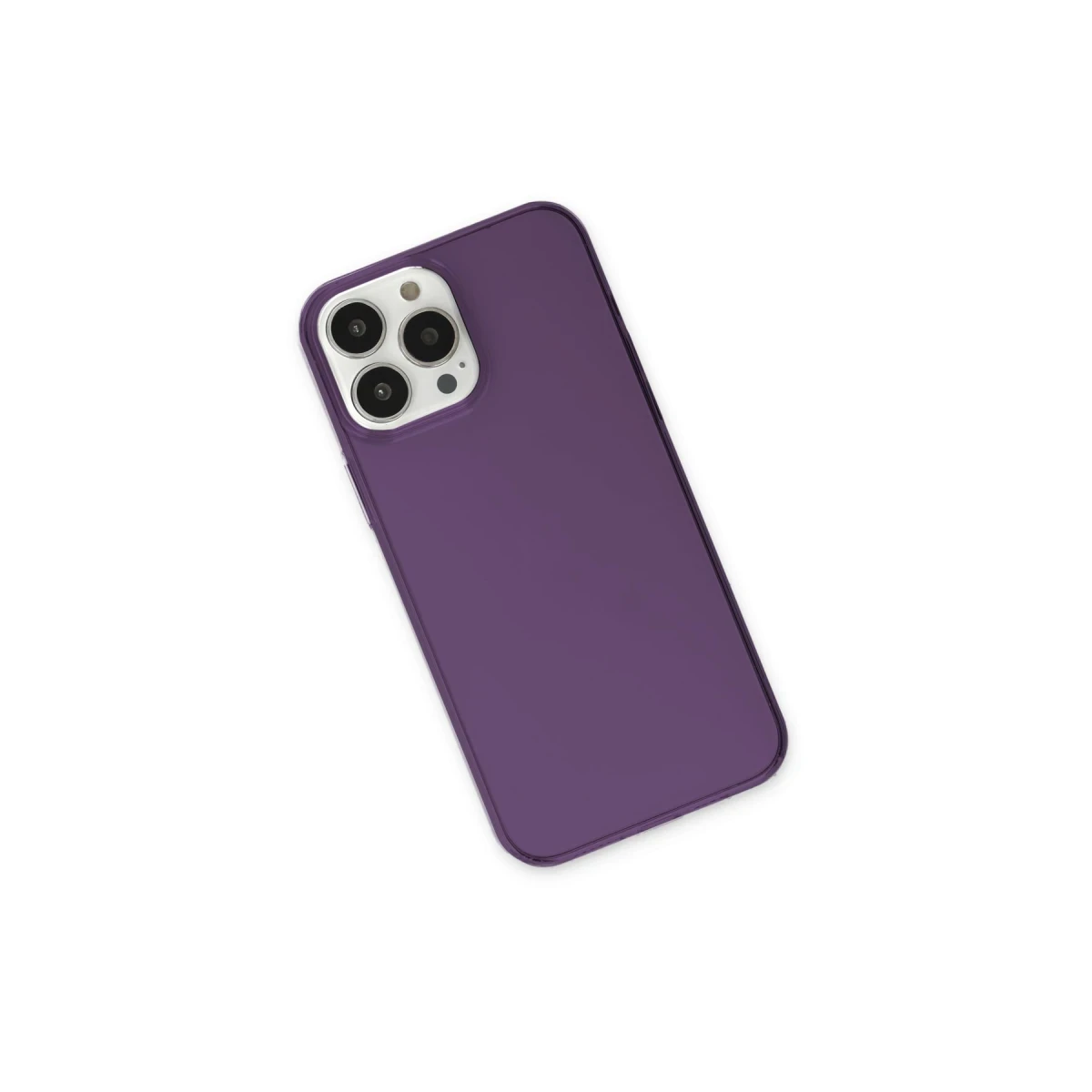 Apple iPhone 13 Pro Max Kılıf Pc Sert Şeffaf Kapak - Mor