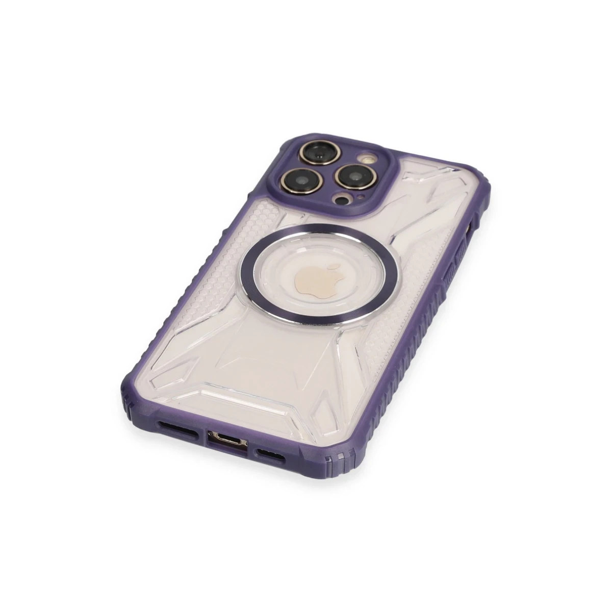 Apple iPhone 13 Pro Max Kılıf Prag Magneticsafe Kapak - Derin Mor