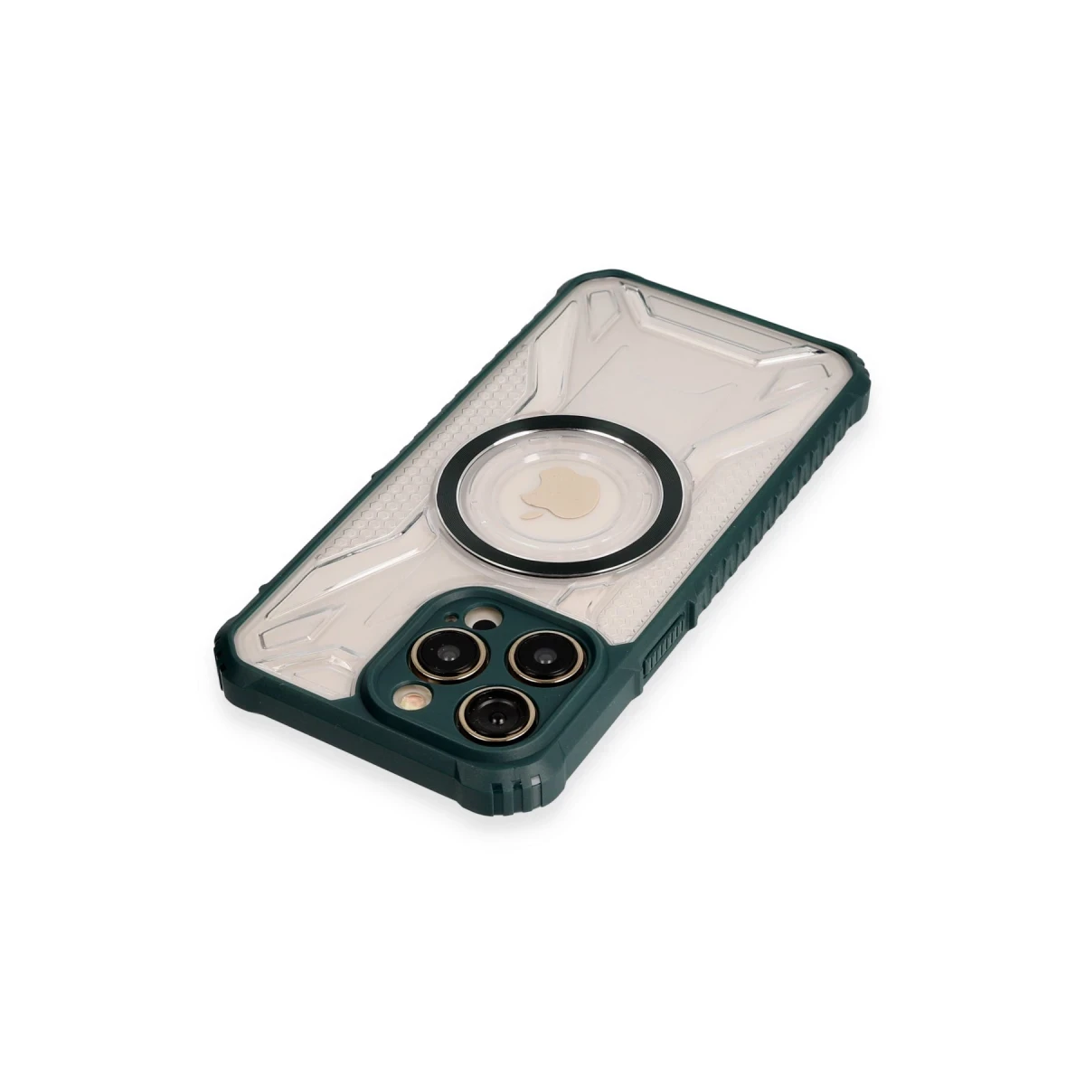 Apple iPhone 13 Pro Max Kılıf Prag Magneticsafe Kapak - Koyu Yeşil