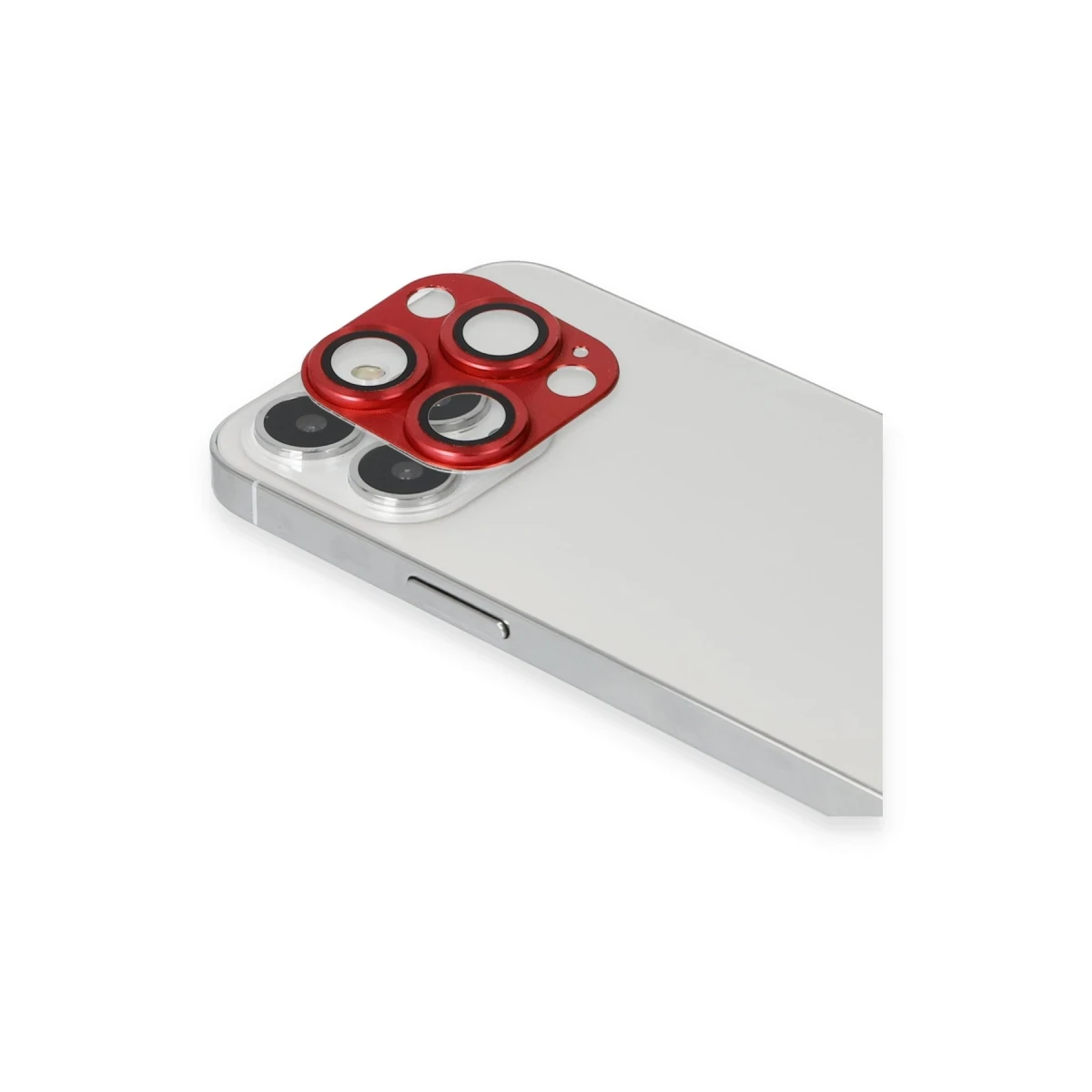 Apple iPhone 13 Pro Max Pers Alüminyum Kamera Lens - Kırmızı