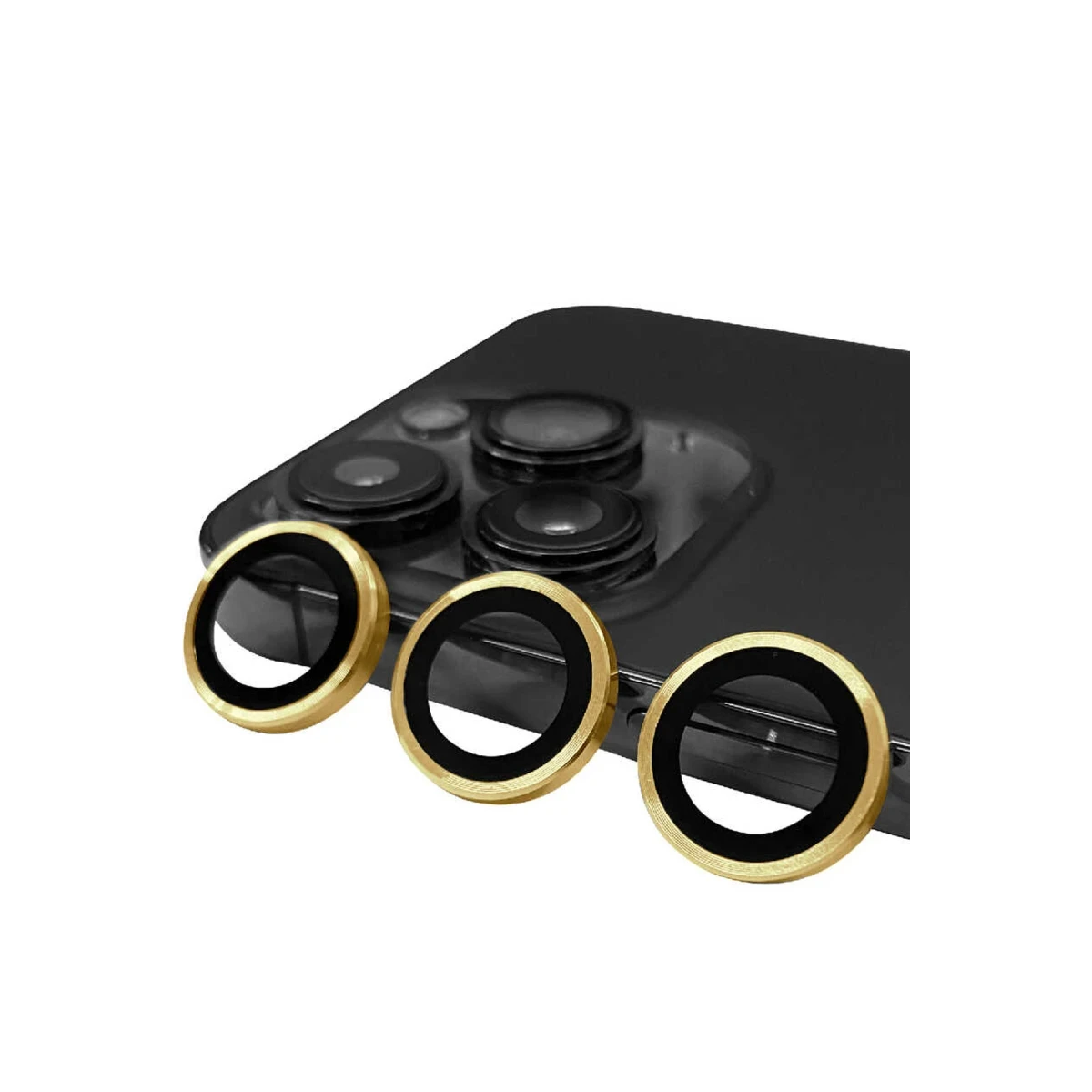 Apple iPhone 13 Pro Max Raze Metal Kamera Lens - Gold