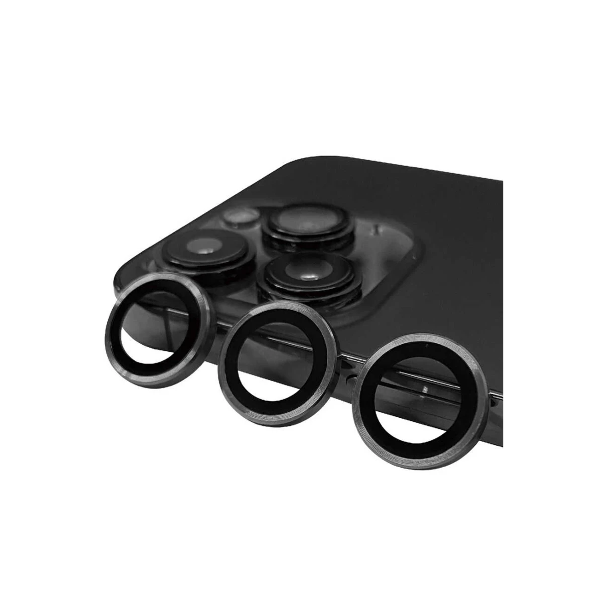 Apple iPhone 13 Pro Max Raze Metal Kamera Lens - Gri