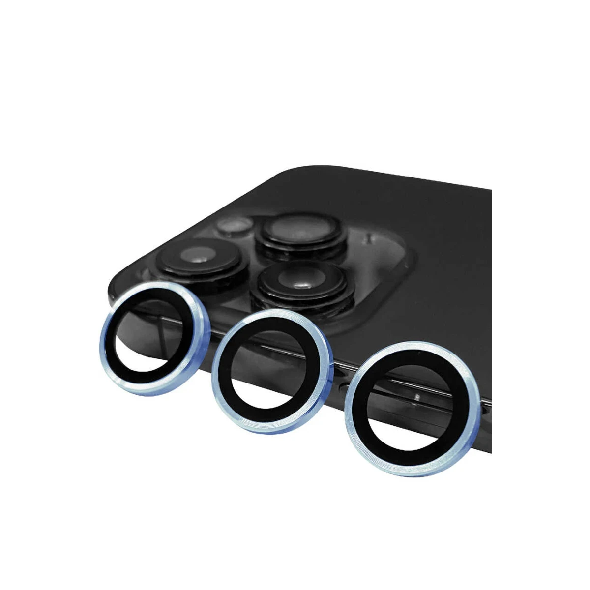 Apple iPhone 13 Pro Max Raze Metal Kamera Lens - Mavi
