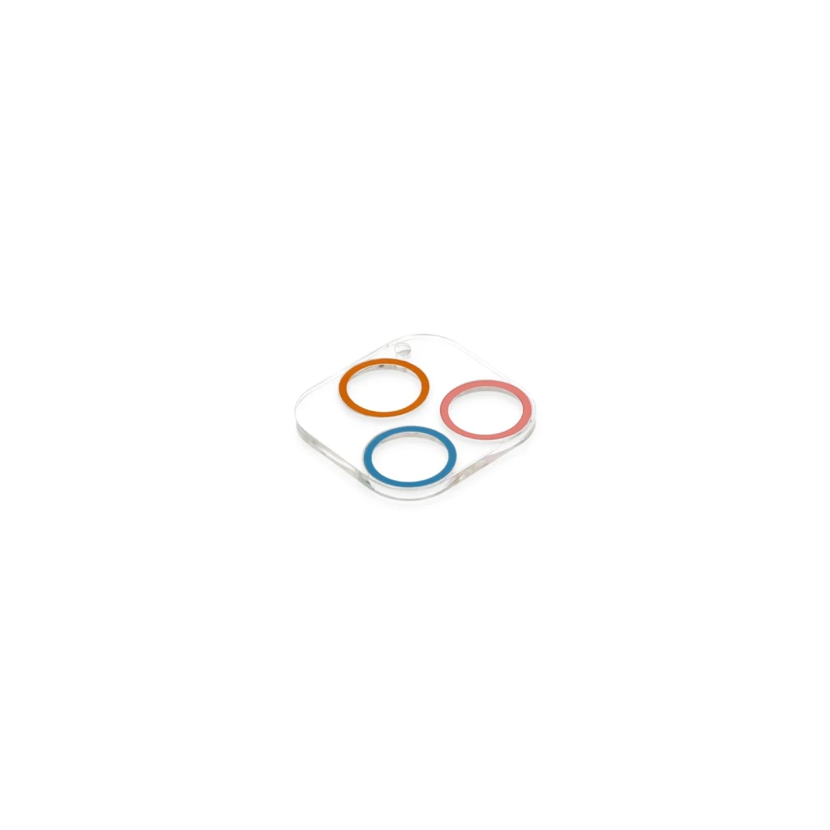 Apple iPhone 13 Pro Max Renkli Kamera Lens Koruma Cam - Pembe-Mavi