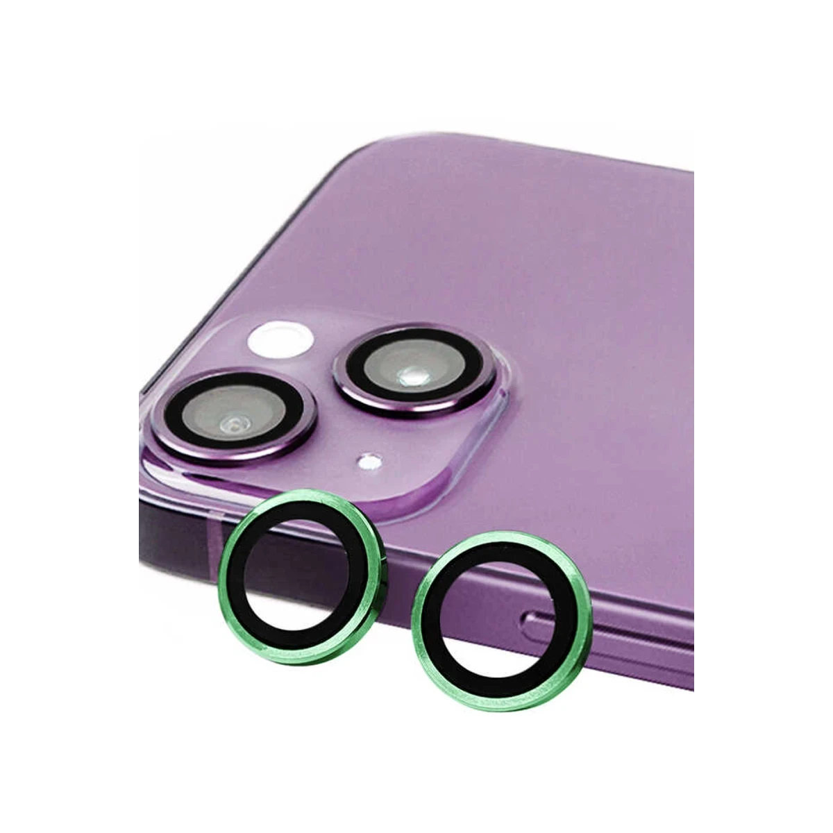 Apple iPhone 13 Raze Metal Kamera Lens - Yeşil