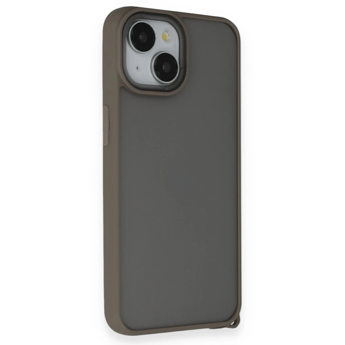 Apple iPhone 14 Kılıf Elegant Kapak - Titan Gri