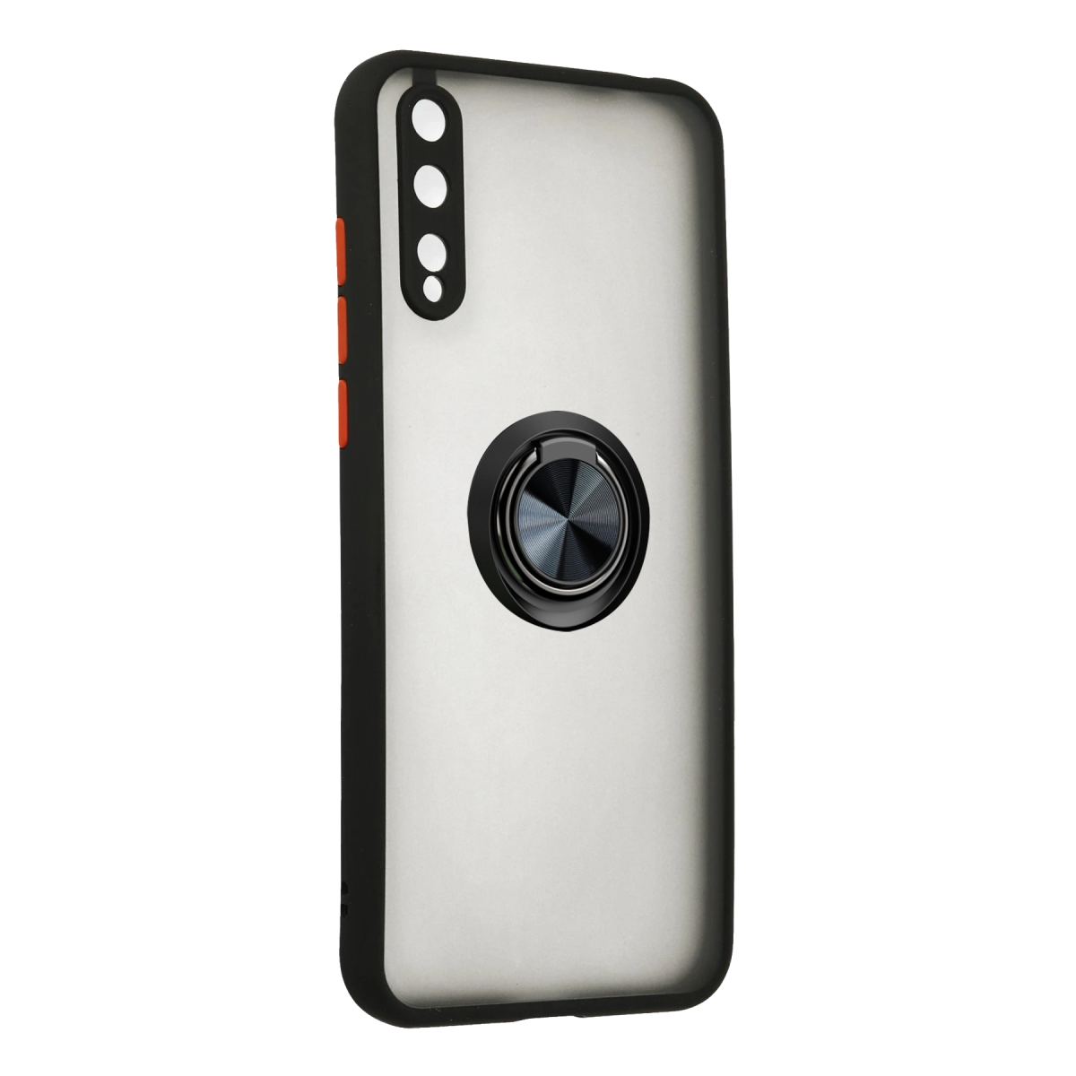 Huawei P40 Lite E Montreal Yüzüklü Silikon Kapak - Siyah