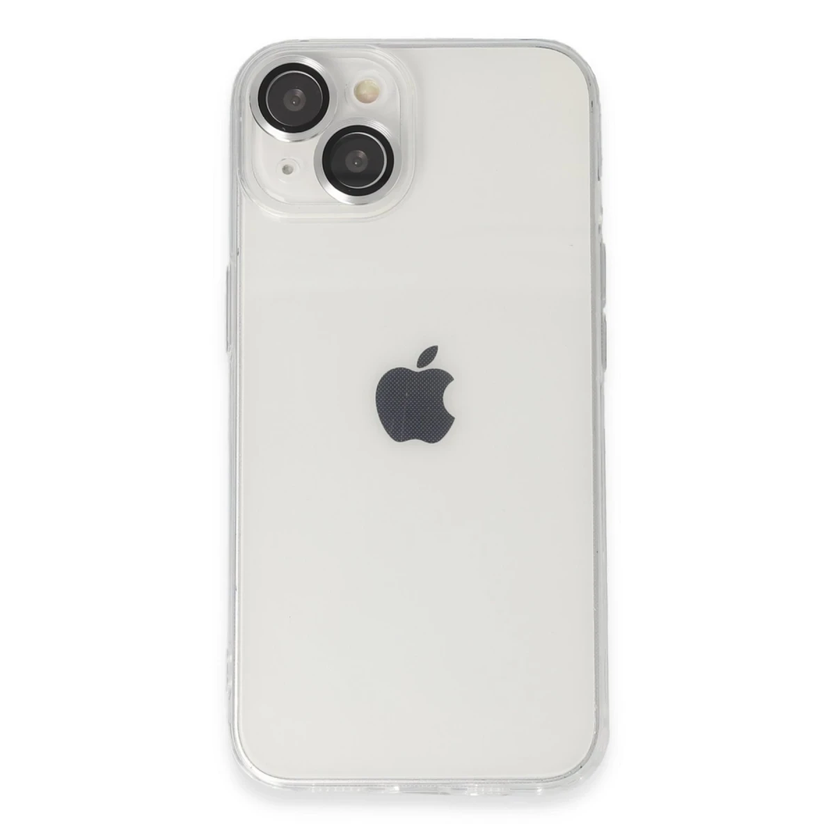 Apple iPhone 14 Kılıf Luko Lens Silikon - Gümüş