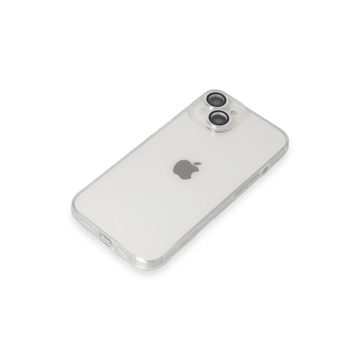 Apple iPhone 14 Kılıf Luko Lens Silikon - Gümüş