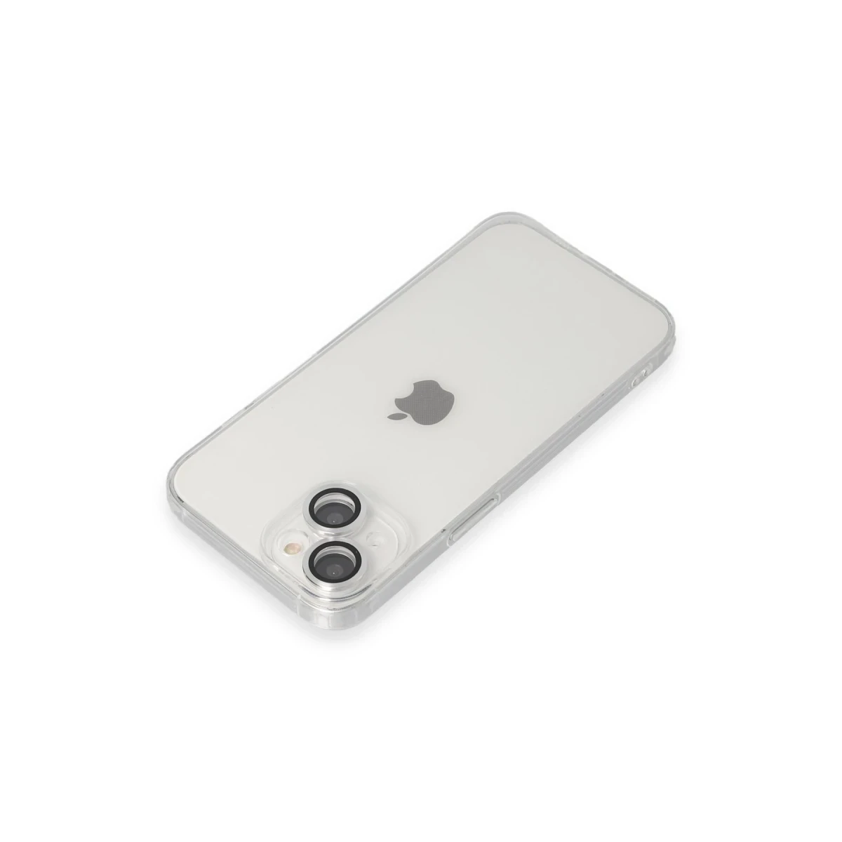 Apple iPhone 14 Kılıf Luko Lens Silikon - Gümüş