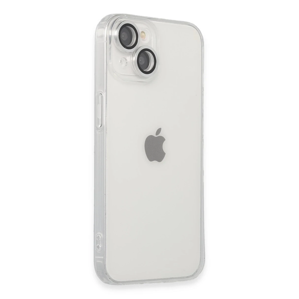 Apple iPhone 14 Kılıf Luko Lens Silikon - Gümüş