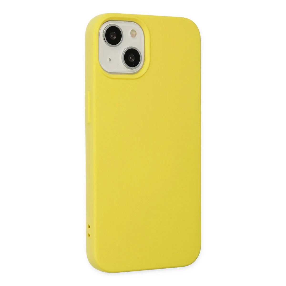 Apple iPhone 14 Kılıf Nano içi Kadife Silikon - Sarı