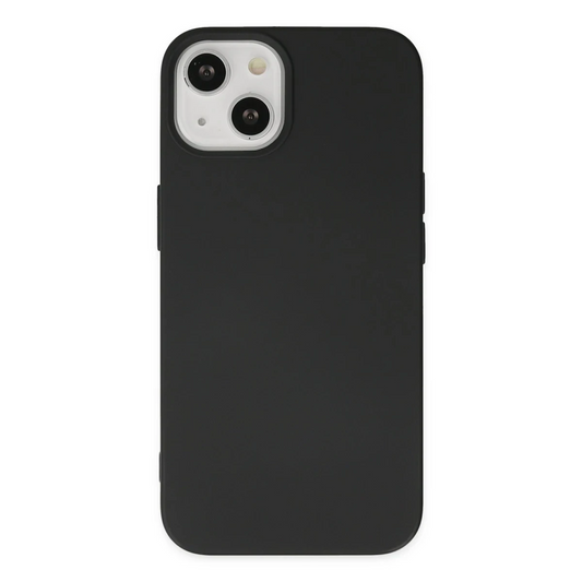 Apple iPhone 14 Kılıf Nano içi Kadife Silikon - Siyah