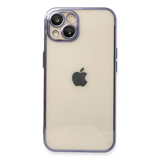 Apple iPhone 14 Kılıf Razer Lensli Silikon - Mor