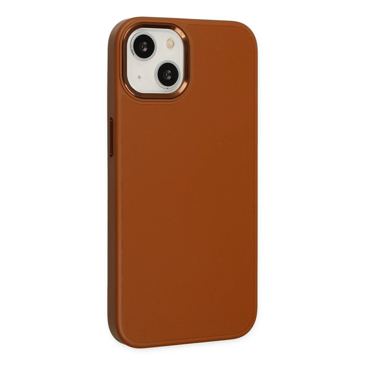 Apple iPhone 14 Plus Kılıf Asya Deri Silikon - Kahverengi