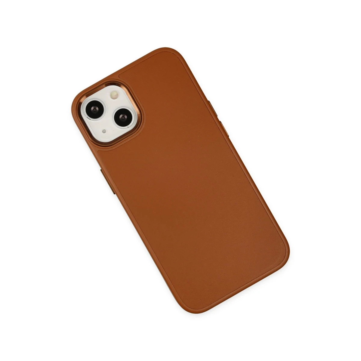 Apple iPhone 14 Plus Kılıf Asya Deri Silikon - Kahverengi
