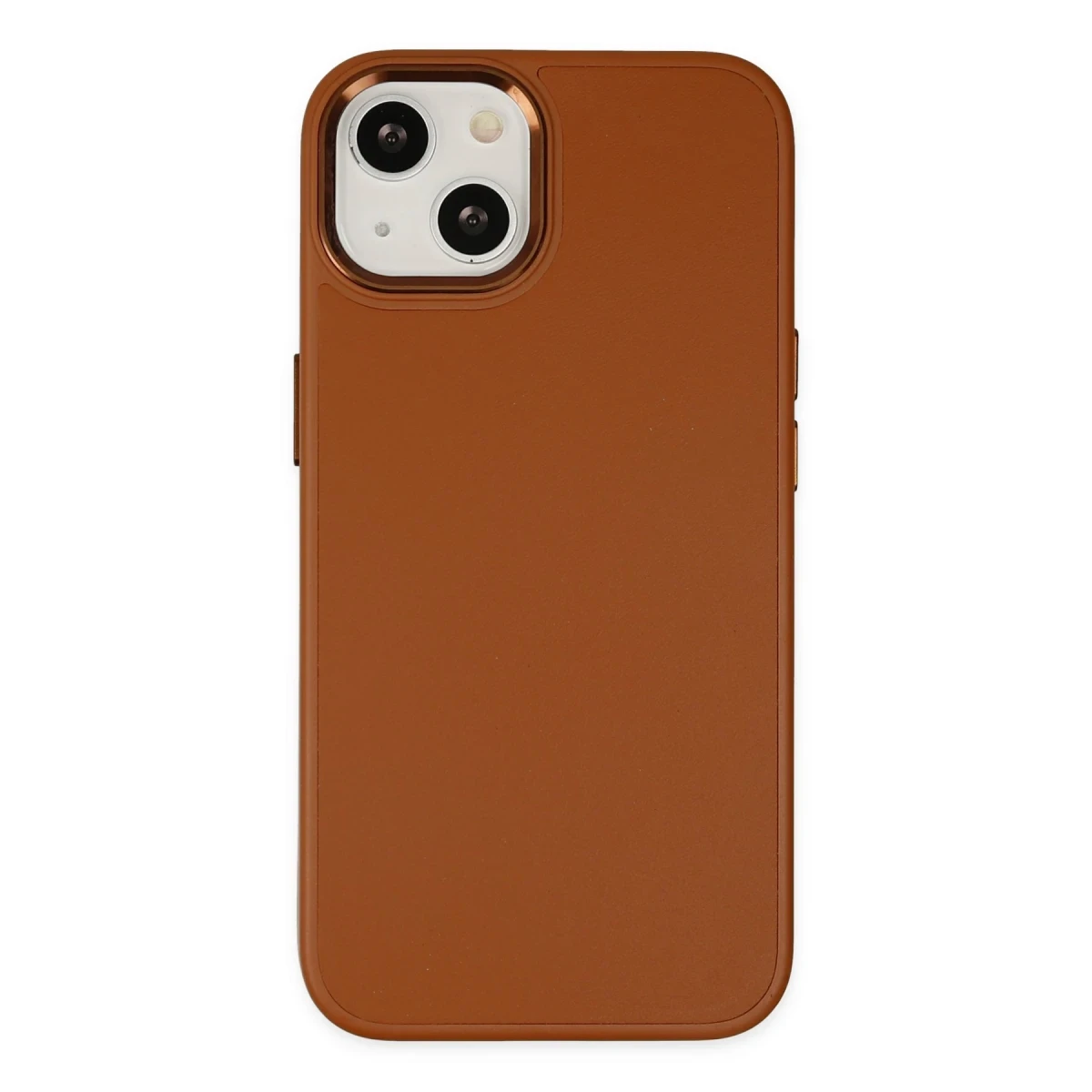 Apple iPhone 14 Plus Kılıf Asya Deri Silikon - Kahverengi