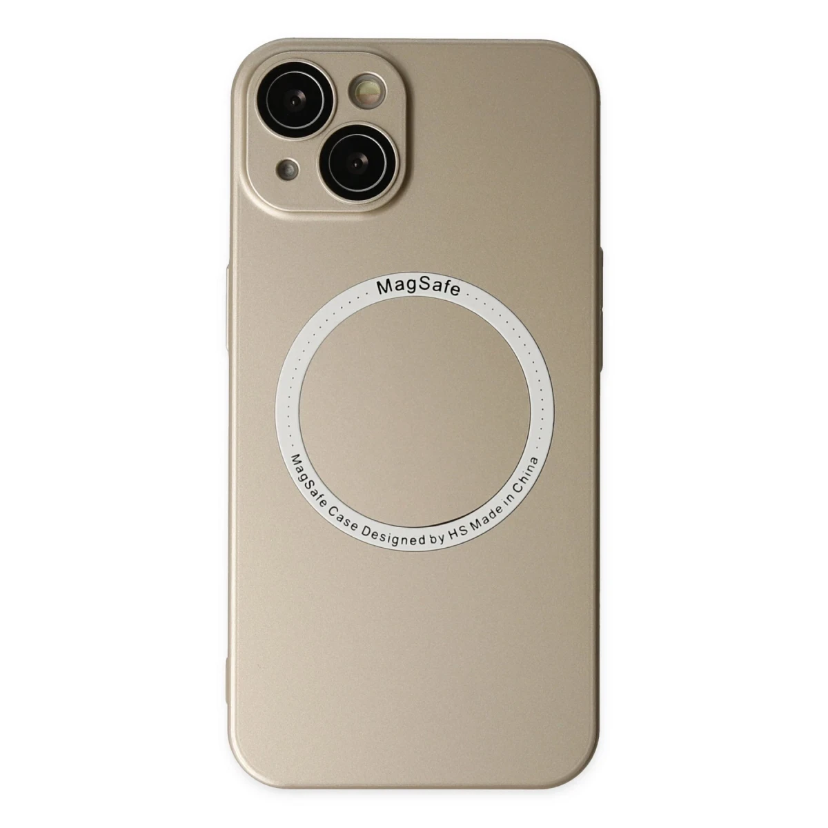 Apple iPhone 14 Plus Kılıf Jack Magneticsafe Lens Silikon - Gold