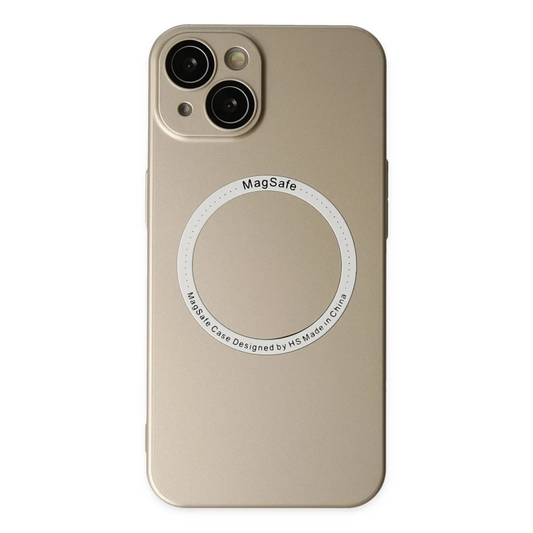 Apple iPhone 14 Plus Kılıf Jack Magneticsafe Lens Silikon - Gold