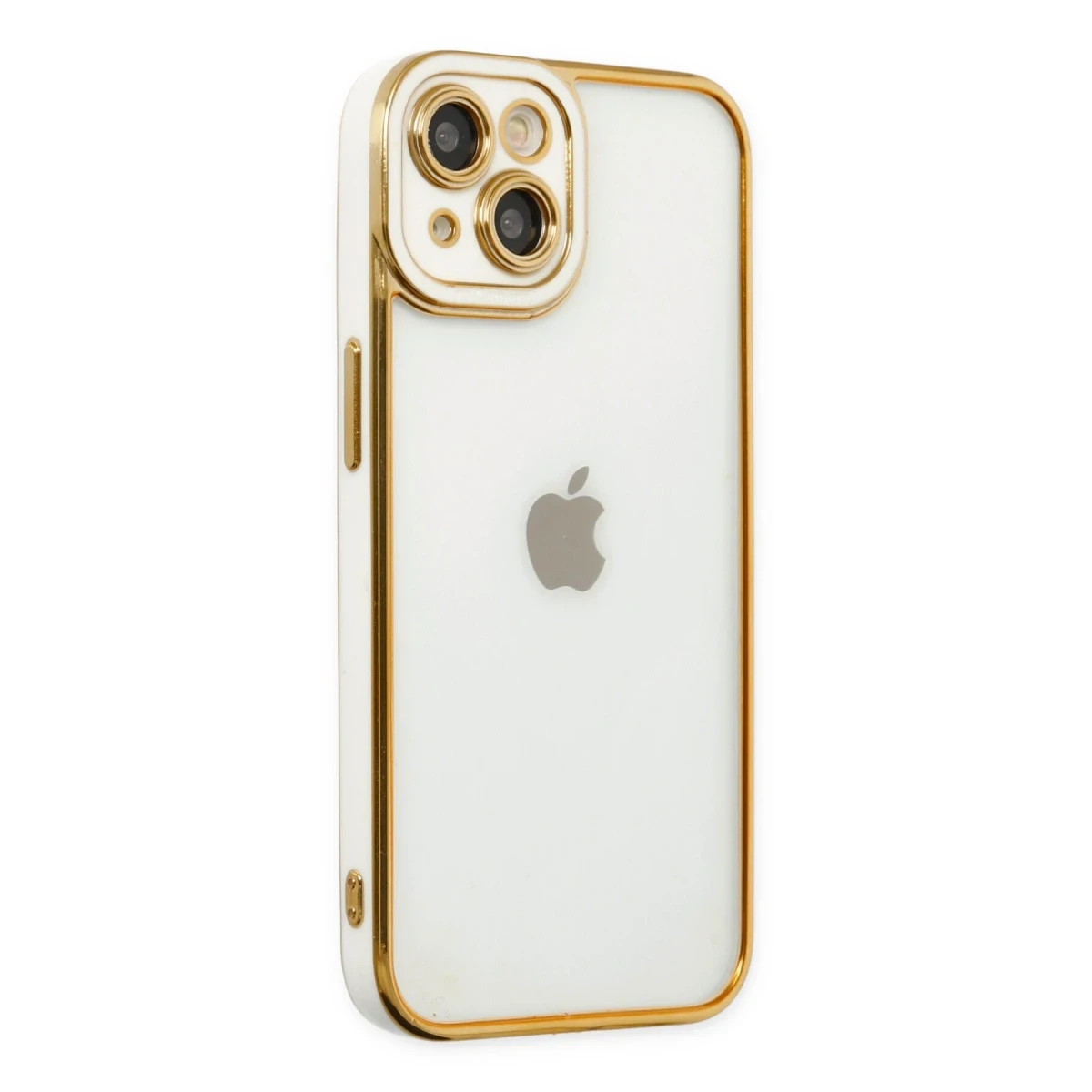 Apple iPhone 14 Plus Kılıf Liva Lens Silikon - Beyaz