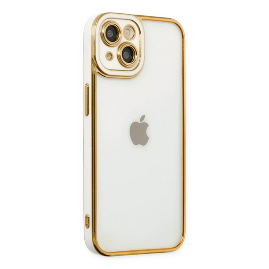 Apple iPhone 14 Plus Kılıf Liva Lens Silikon - Beyaz