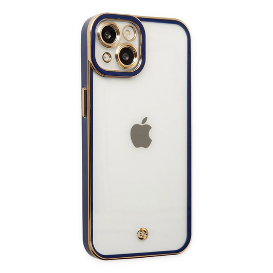 Apple iPhone 14 Plus Kılıf Liva Lens Silikon - Mavi