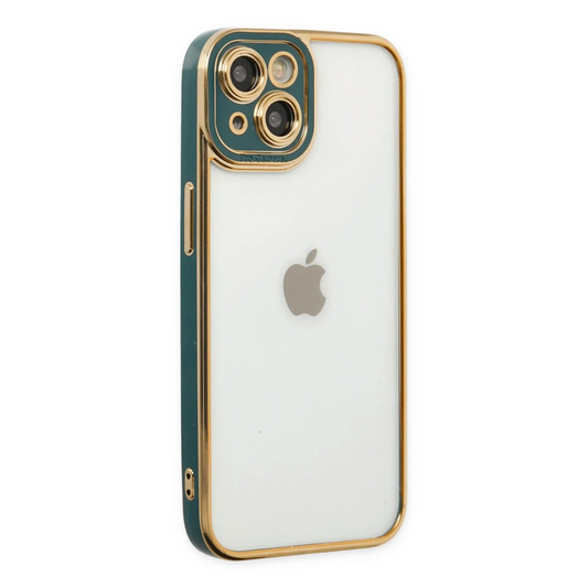 Apple iPhone 14 Plus Kılıf Liva Lens Silikon - Yeşil